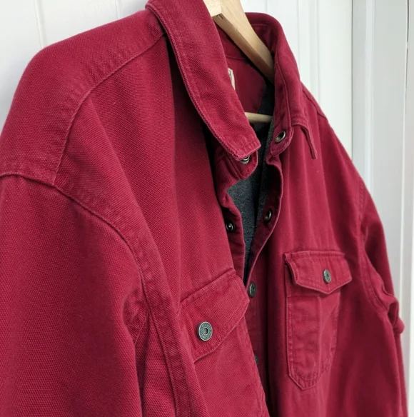 Duluth Trading Co Men's Heavy Canvas Chore Jacket -Fleeced Line - Picture 3 of 11